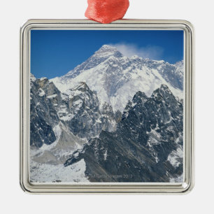 Nepal, Himalayas, view of Mt Everest from Gokyo Metal Ornament