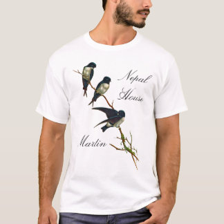 Nepal House Martin vintage bird by Gould T-Shirt
