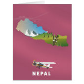 Nepal illustrated map poster (Front)