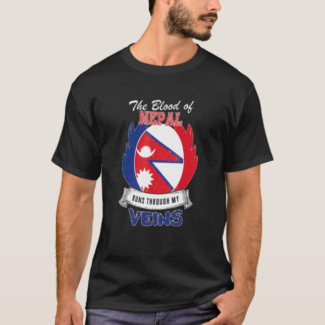 Nepal In My Veins T-Shirt (Front)