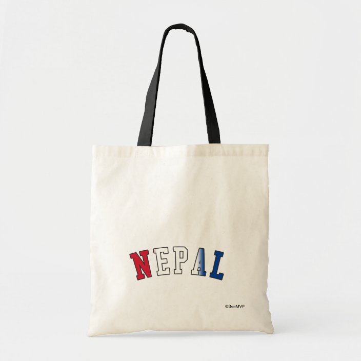 Nepal in National Flag Colors Canvas Bag
