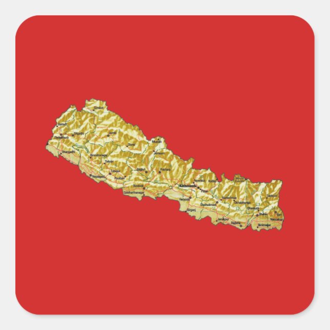 Nepal Map Sticker (Front)