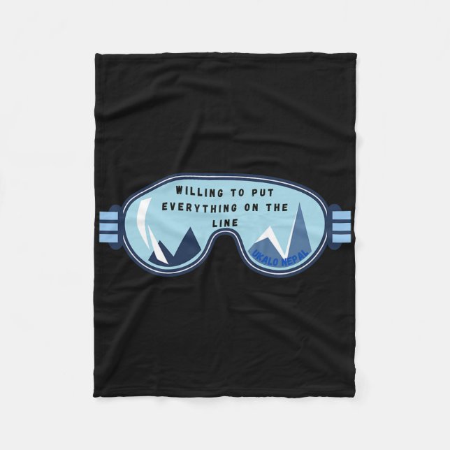 Nepal Mountain Climbing Apparel  Fleece Blanket (Front)