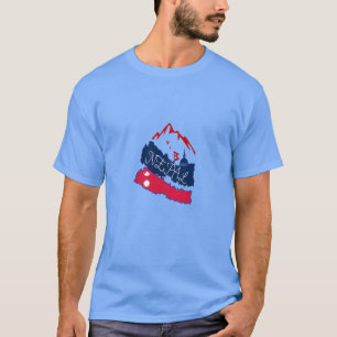 Nepal mountain flag T-Shirt