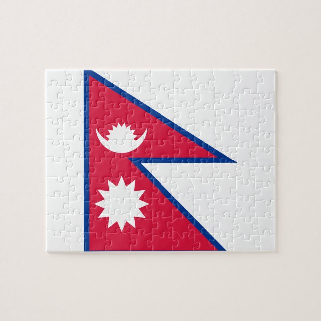 Nepal National World Flag Jigsaw Puzzle (Horizontal)