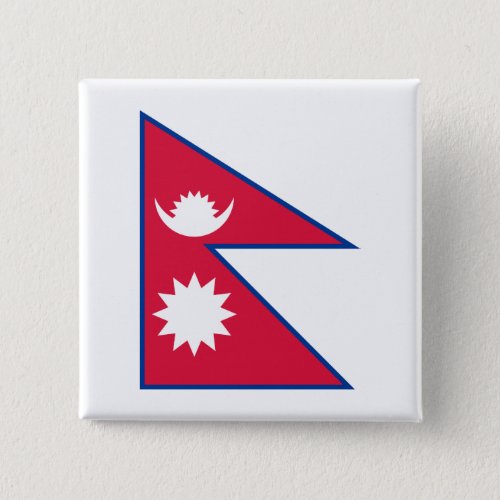 Nepal Nepalese Flag Button
