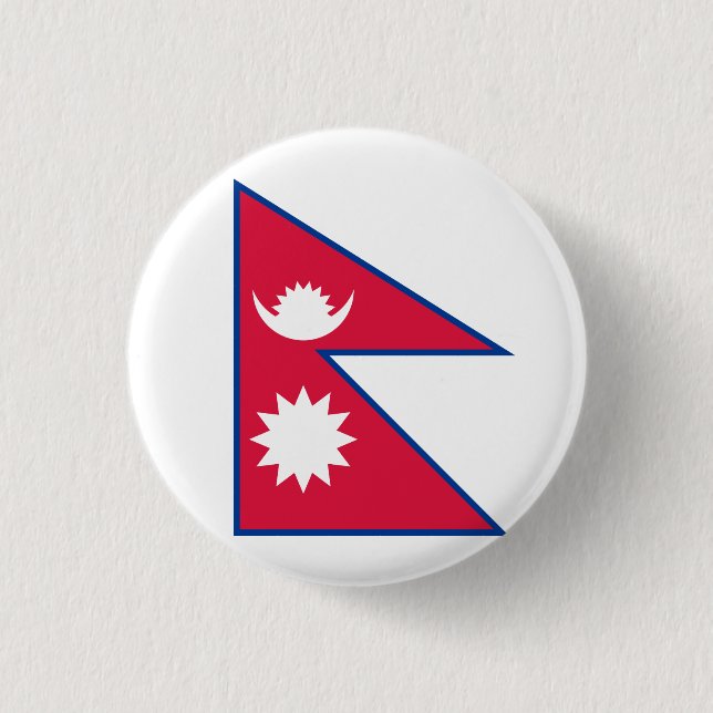 Nepal (Nepalese) Flag Button (Front)