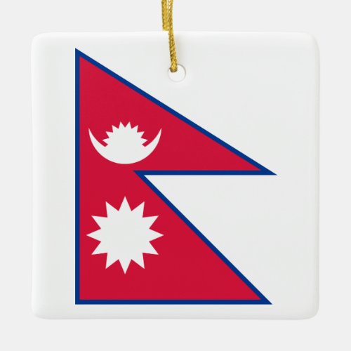 Nepal Nepalese Flag Ceramic Ornament