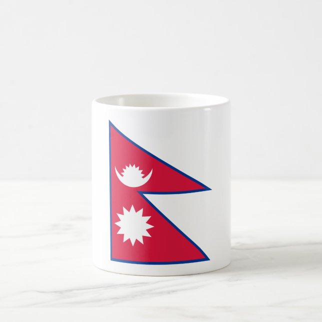 Nepal (Nepalese) Flag Coffee Mug (Center)