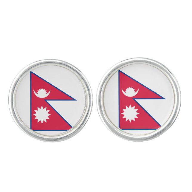 Nepal (Nepalese) Flag Cufflinks (Front)