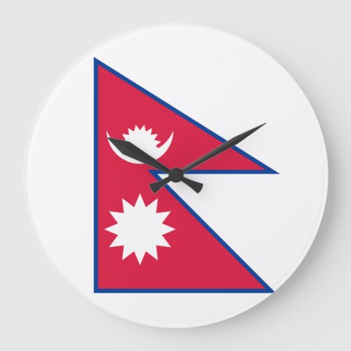 Nepal Nepalese Flag Large Clock