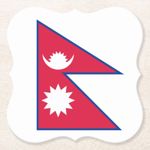 Nepal Nepalese Flag Paper Coaster