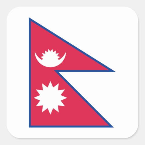 Nepal Nepalese Flag Square Sticker