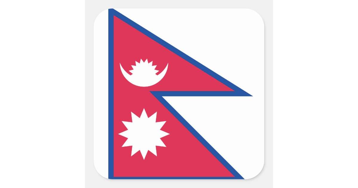 Nepal/Nepalese Flag Square Sticker | Zazzle