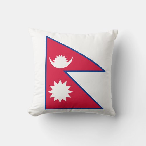 Nepal Nepalese Flag Throw Pillow