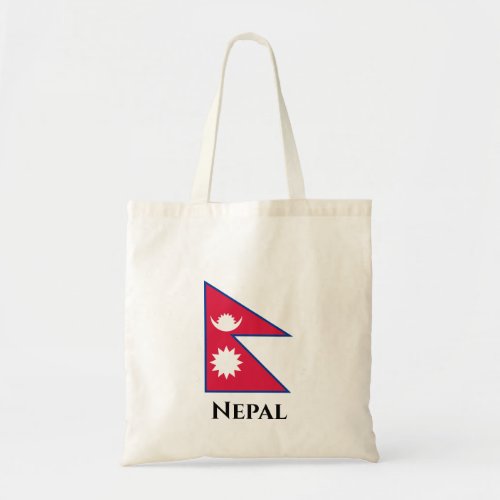 Nepal Nepalese Flag Tote Bag
