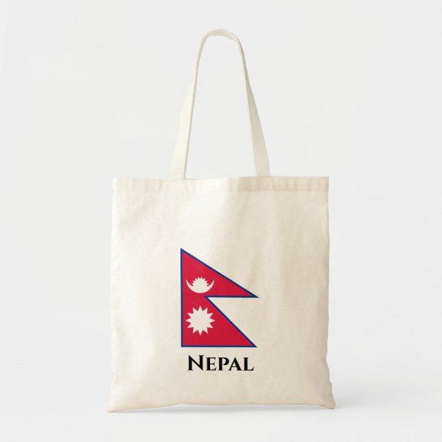 Nepal (Nepalese) Flag Tote Bag (Front)