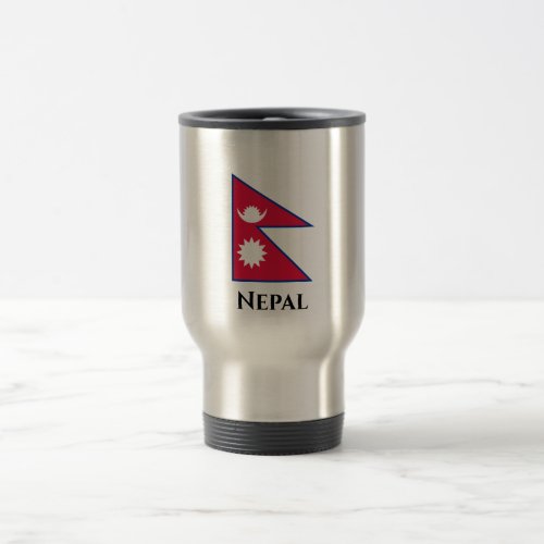 Nepal Nepalese Flag Travel Mug