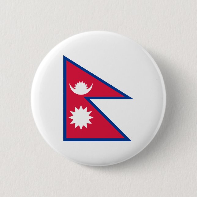Nepal – Nepali Flag Button (Front)
