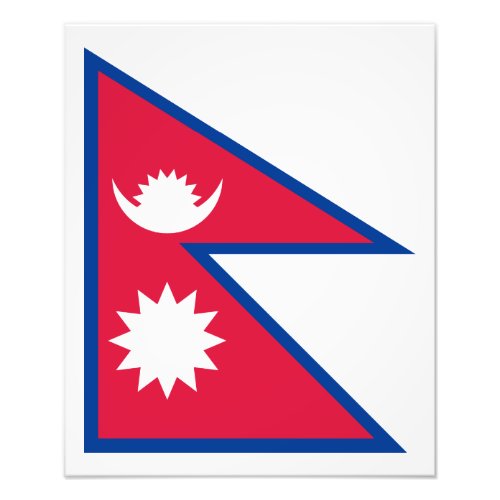 Nepal  Nepali Flag Photo Print