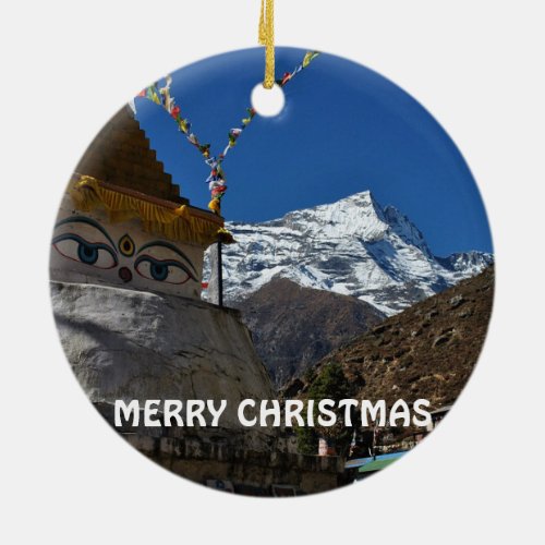 Nepal Panoramic Christmas Ornament