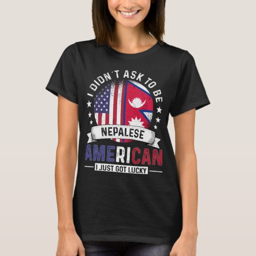 Nepalese American Flags Pride Country Nepal Flag T_Shirt