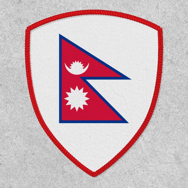 Nepalese Flag, Flag of Nepal Patch (Front)