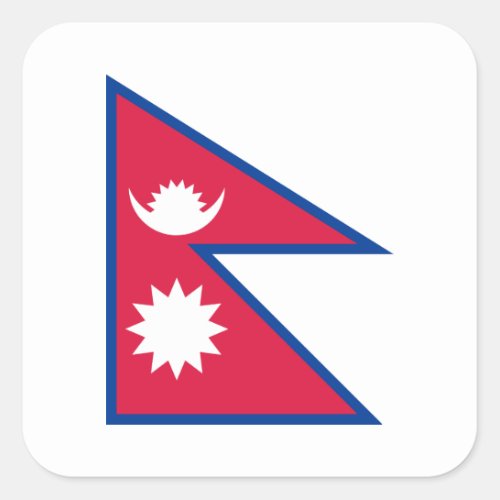 Nepalese Flag Flag of Nepal Square Sticker