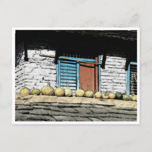 Nepalese rooftops postcard