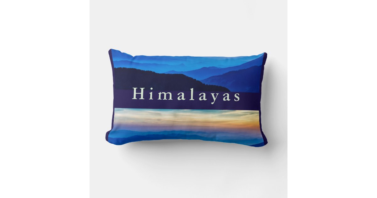 Nepalese Sunset in Nice Colors over the Mountains Lumbar Pillow Zazzle