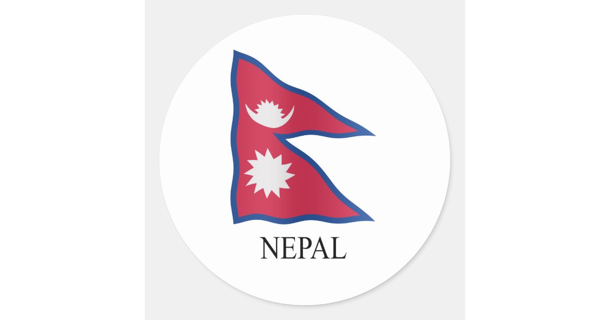 Nepali flag classic round sticker | Zazzle