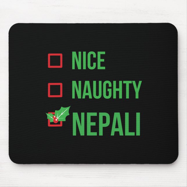 Nepali Funny Nepal Pajama Christmas Gift  Mouse Pad (Front)