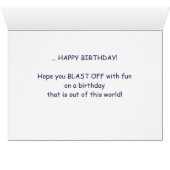 Nephew 4th Birthday Planets in Outer Space Cards (Inside Horizontal (Bottom))
