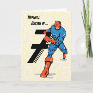 Nephew 7th Birthday Superhero Card
