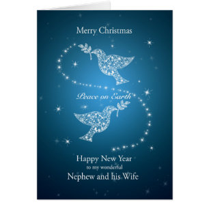 Nephew and his wife, Doves of Peace Christmas Cards