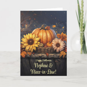 Nephew and Wife Niece in Law Happy Halloween Card