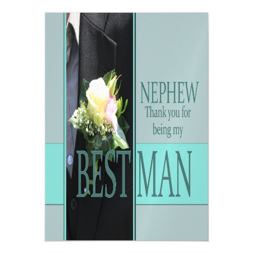 Nephew best man thank you magnetic card | Zazzle