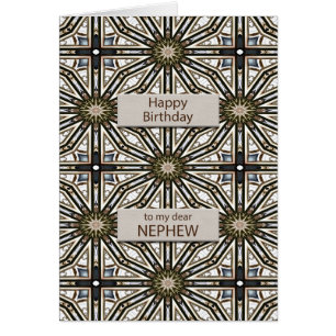 Nephew Birthday Abstract Mandala Design Cards