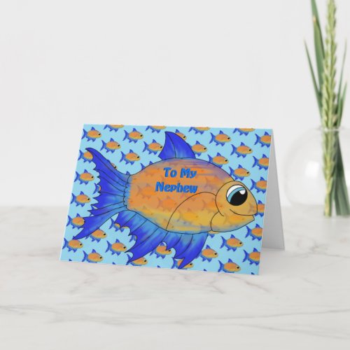 Nephew Birthday Card _ Cute Fish