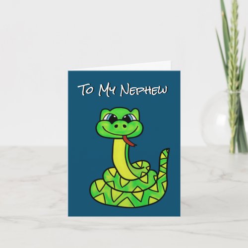 Nephew Birthday Card _ Funny Snake