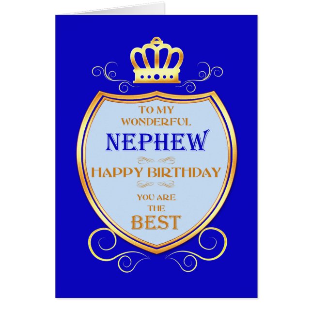 Nephew Birthday with Shield Cards (Front)
