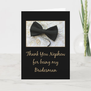 Nephew Bridesman thank you Card