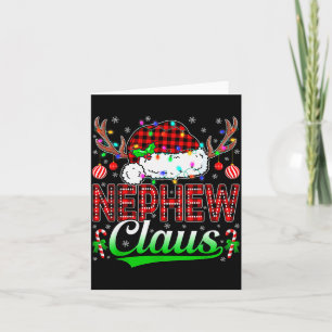 Nephew Claus Christmas Lights Matching Family Xmas Card