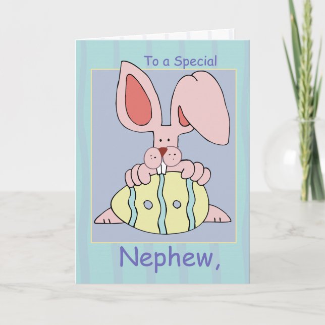 Nephew Ear-Resistible Easter Holiday Card (Front)