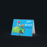 Nephew emoji golf blue happy birthday card<br><div class="desc">Cute emoji golf nephew birthday card. Personalize with your own text and make it truly special and unique!</div>