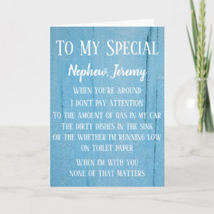Nephew Funny Blue Birthday Card