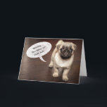 Nephew Funny Dog Birthday Card<br><div class="desc">Customize this cute dog Birthday card for your nephew,  son,  or grandson!  This fun pug Birthday card is great for all dog lovers!</div>