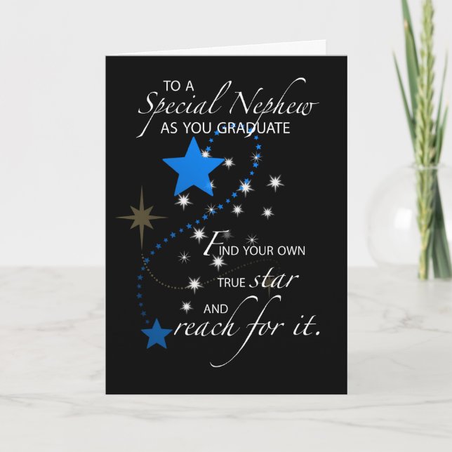 Nephew Graduation Star Card (Front)