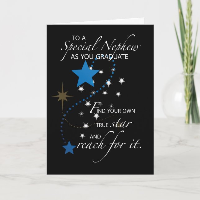 Nephew Graduation Star Card (Front)