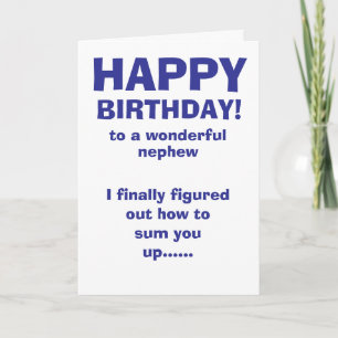 nephew happy birthday greeting card